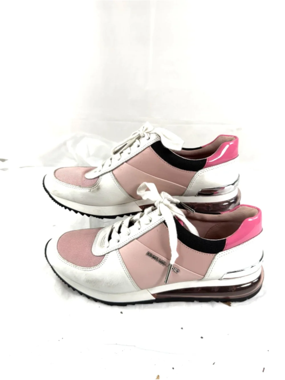 Michael Kors Allie Wrap Trainer Sneakers Smokey Rose Women's Sz 7.5M